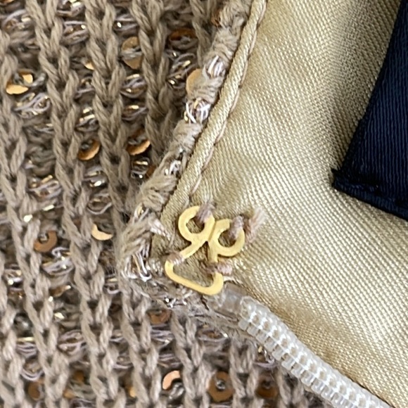 St. John gold sleeveless sheath dress with sequin accents - NWT - 6 - Picture 8 of 11